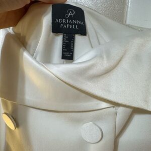 Adrianna Papell Ivory Satin Blouse